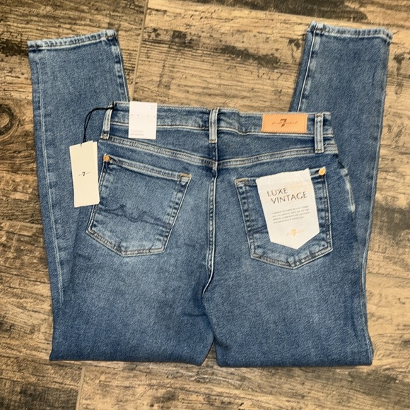 7FAMK NWT Luxe Vintage Josefina in Lyme. - Picture 3 of 13